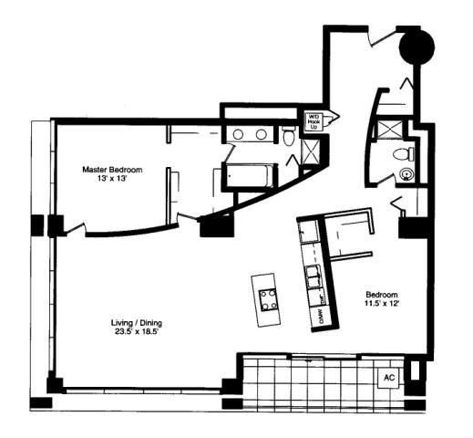 1530 S State Floorplan - 29 Tier*